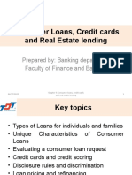 Consumer Loans, Credit Cards and Real Estate Lending: Prepared By: Banking Department Faculty of Finance and Banking