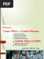 Noise Pollution, Thermal Pollution and Nuclear Hazard