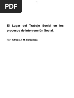 Carballeda El Lugar Del Trabajo Social en Los Procesos de Intervención Social