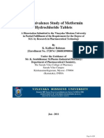 Bioavailability Study of Metformin