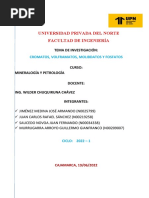 Proyecto Final de Informe de Investigacion Cromatos, Volframatos, Molivatos, Fosfatos