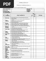 Checklist Commissioning Light Vehicle