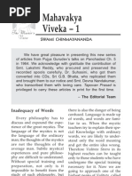 Mahavakyaviveka - 1964 Pancadasi Talks - Swami A