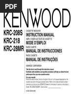 KRC-208S KRC-218 KRC-28MR: Instruction Manual Mode D'Emploi Manual de Instrucciones Manual de Instruções