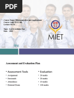 Course Name-Microcontroller and Applications Course Code - ECE-401 Lecture No-34 Topic - Lec34 Arduino Uno Date - /2022