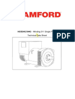 HCI534C/544C - Winding 311 Single Phase: Technical Data Sheet