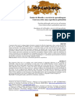 Ensino de Filosofia e Exercício Da Aprendizagem: Conversa Sobre Uma Experiência Quilombola