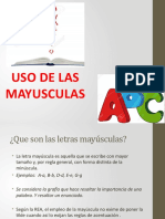 Uso de Las Letras Mayúsculas