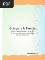 Guia para La Familia. Orientaciones para Apoyar A Las Familias de Alumnos Con Necesidades Educativas Especiales