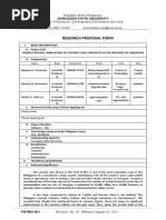 Research Proposal Form: Sorsogon State University