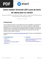 Como Instalar Universal Led Luces de Techo de Cabina para