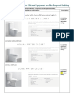 Annexure WE4 - 01 Water Efficient Equipment Used For Proposed Building