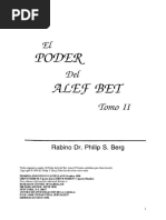 El Poder Del Alef Bet Vol II Rabino Phillip S Berg