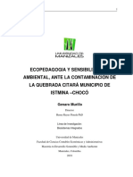 Tesis - Ecopedagogia y Sensibilizacion Ambiental Ante La Contaminacion de La Quebrada Citará