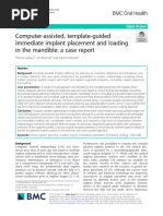 Computer-Assisted, Template-Guided Immediate Implant Placement and Loading in The Mandible: A Case Report