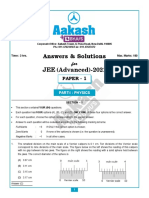 Answers & Solutions JEE (Advanced) - 2021: Paper - 1