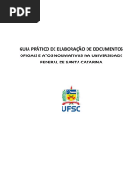 Guia Prático de Elaboração de Documentos Oficiais e Atos Normativos Na Ufsc