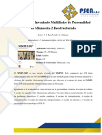 MMPI 2RF. Inventario Multifásico de Personalidad de Minnesota 2 Reestructurado