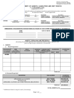 Sworn Statement of Assets, Liabilities and Net Worth