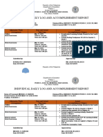 Individual Daily Log and Accomplishment Report