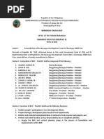 Republic of The Philippines Bangsamoro Autonomous Region in Muslim Mindanao Province of Lanao Del Sur Municipality of Wao