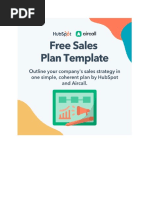 Sales Plan Template - HubSpot X Aircall 2022