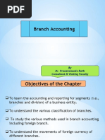 Branch Accounting: by Dr. Pranabananda Rath Consultant & Visiting Faculty