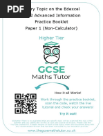 Edexcel Practice Paper 1 Higher Non-Calculator 2022 Predicted Paper