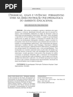 Inâmicas Jogos E Vivências Ferramentas Úteis Na Re Construção Psicopedagógica Do Ambiente Educacional