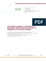 As Práticas Grupais e A Atuação Do Psicólogo - Intervenções em Grupo No Estágio de Processos Grupais