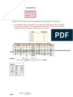 Ejercicios de Aplicación de Medidas de Tendencia Central