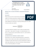 Reflexiones Sobre El Concepto de Elasticidad