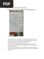 PART B - Broadband-X ERP Implementation (18 Marks) 1. What Are The Motives That Drove Broadband-X To Implement ERP Software?