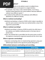 Overloading Overriding