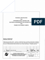 Technical Specification For Instrumentation Controls and Electrical Requirements