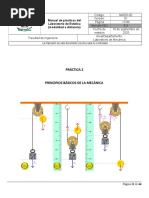 Práctica 2 Principios Básicos de La Mecánica: La Impresión de Este Documento Es Una Copia No Controlada