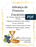 Lembrança Da Primeira Eucaristia (Novo)