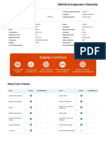 160-Point Inspection Checklist: Road Test Checks