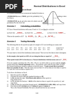 Answers: Lab 4 Normal Distributions in Excel