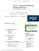 Multiple Choice On Proteins - MCQ Biology - Learning Biology Through MCQs