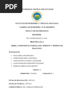 Práctica No. 2 - Consistencia Normal y Tiempo de Fraguado