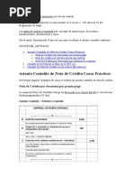 Asientos Contables Notas de Credito