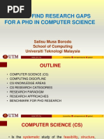 PHD Research Gaps in Computer Science