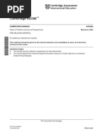 Cambridge IGCSE: Computer Science 0478/22