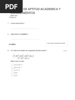 Examen de Aptitud Academica y Conocimentos Abril2021-Mañana