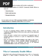 1) Roles and Responsibilities of MLHP