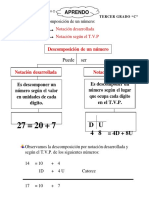 Matematicas 28 de Junio NOTACION DESARROLADA Y CIFRADA