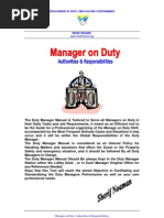 Duty Manager's Manual