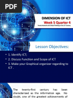 Dimension of Ict: Week 5 Quarter 4