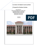 Project Proposal For Database Systems: Arid Agriculture University Rawalpindi